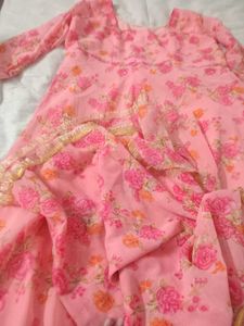 Pretty Pink Floral Kurta Set
