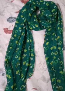 Green Floral Scarf