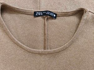 ZARA Sparkly Gold Top