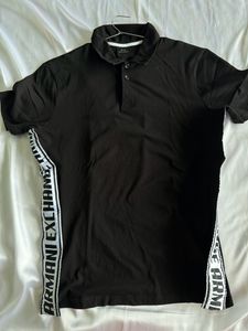 A|X Armani Exchange Black Polo Shirt