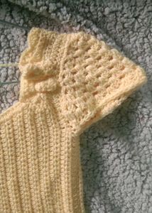 crochet lemon yellow top