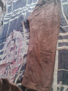 Embellished Brown Velvet Kurta Set