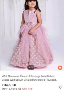 B'day Party Long Frock For Kids