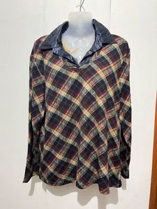 Cozy Plaid Long Sleeve Top