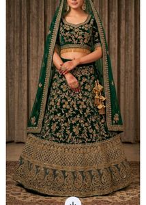 Elegant Green Lehenga Choli Set