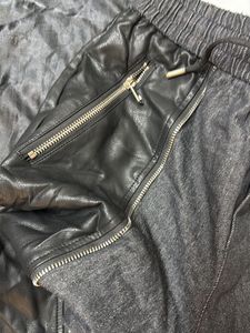 stylish half leather pants - jogger’s