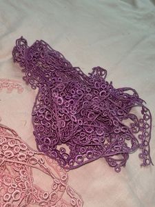 Pink Tassel Dupatta Trims
