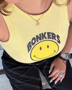 Cute Yellow Smiley Face Crop Top