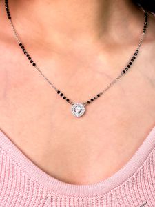 Zirconia Stones Mangalsutra Pure Silver 925