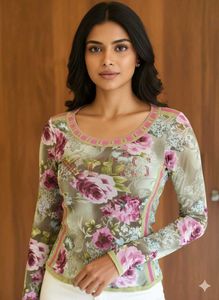 Floral Print Long Sleeve Top