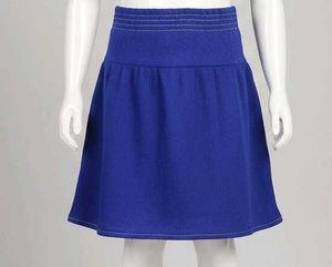 Blue A-Line Knit Skirt