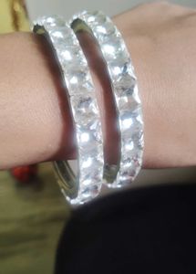 Sparkling Stone Bangles - Set of 2