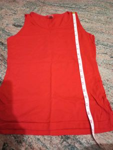 Bright Red Sleeveless Tank Top