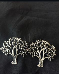 Oxidized Silver Necklace &amp; Earring Set