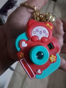 Cute Camera Charm Keychain Set