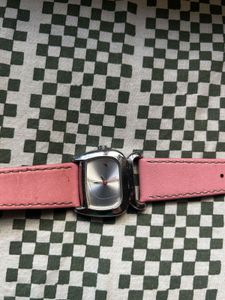 Pink Leather Strap Watch