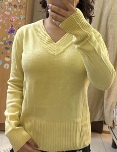 Yellow V-Neck Sweater