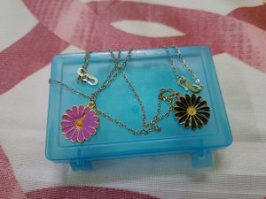 Daisy Pendant Necklaces (Set of 3)