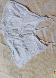 Sheer White Lace Camisole Top