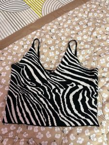 Zebra Print Crop Top
