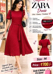 ZARA Basic Classic Red Polka Dot