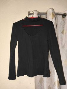 Chic Black Long Sleeve Top