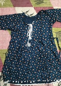 Blue Short Kurti Top