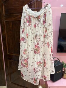 Set of 2 Floral Print Long Skirts