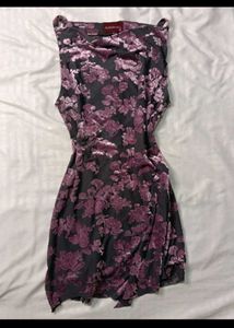 Velvet Floral Mini Dress