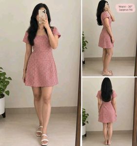 Red Gingham Mini Dress