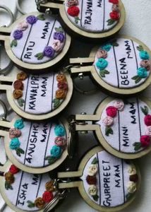 Hand Embroidered Keychain