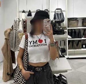 Cute "I Love My Boyfriend" Crop Top