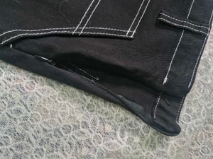 Black Denim Midi Skirt