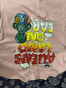 Pink Alien Graphic T-Shirt