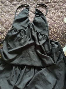 Elegant Black Halter Maxi Dress