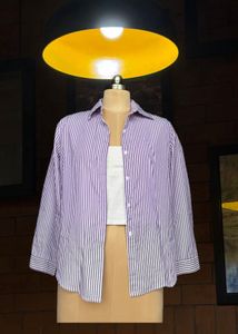 Lavender stripe Cotton shirt