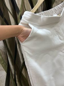 white straight Leg Pants