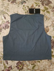 Shein square neck ribbed crop tank top (with tag)