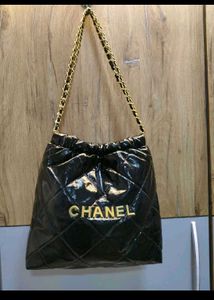 Chic Black Chanel Style Shoulder Bag