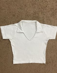 white crop top