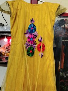 Yellow Embroidered Kurta