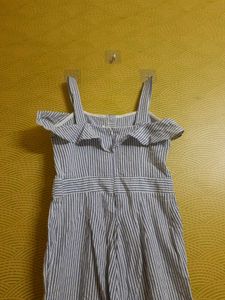 Blue And White Stripe Jumpsuit