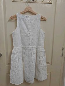 Vero Moda Chic White Eyelet Dress