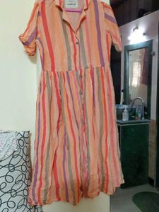 Long Over Coat Wear/ Simple One Piece Type Dress.