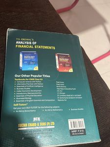 Ts Grewals Analysis Of Financial Statements