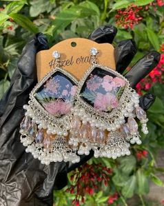 lighty pinky resin Earrings