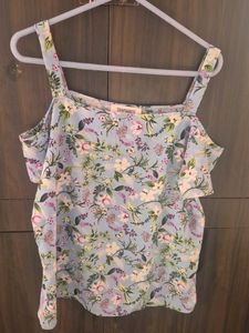 Chic Floral Cold Shoulder Top