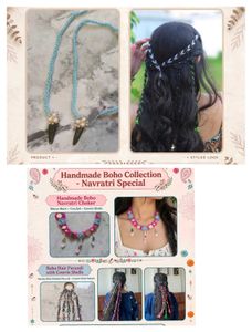 handmade trio Bohemian Braided Hair Extensions