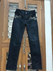 Embellished Dark Wash Jeans
