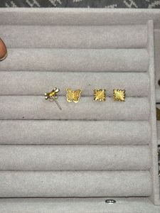 Cute Butterfly and box Stud Earrings